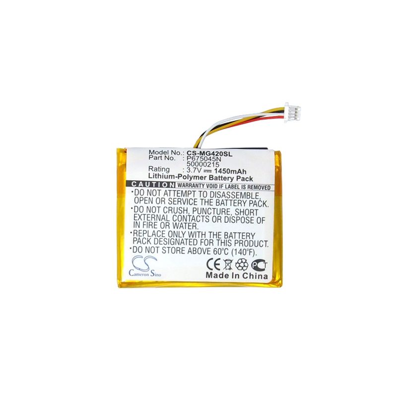 Li-Polymer Battery fits Typhoon, Myguide 4200, Myguide 4228, Myguide 4228we 3.7V, 1450mAh GPS & Navigator Cameron Sino Technology Limited