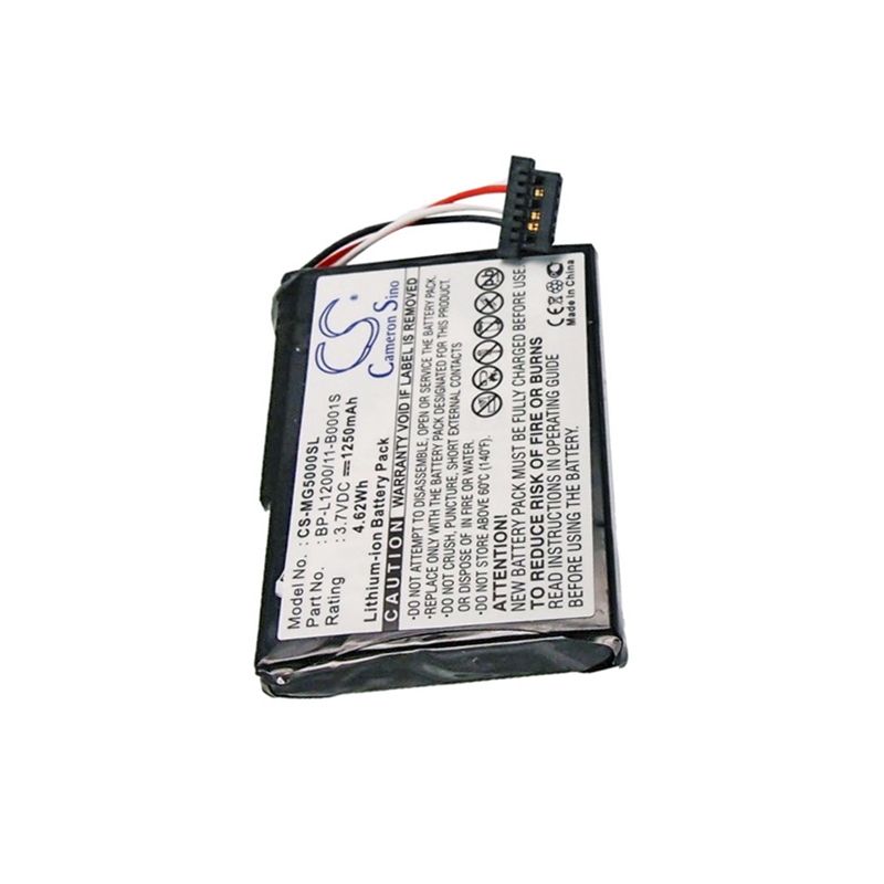 Li-ion Battery fits Typhoon, Myguide Silverguide 5000, Myguide Silverguide 5000 Nav 3.7V, 1250mAh GPS & Navigator Cameron Sino Technology Limited