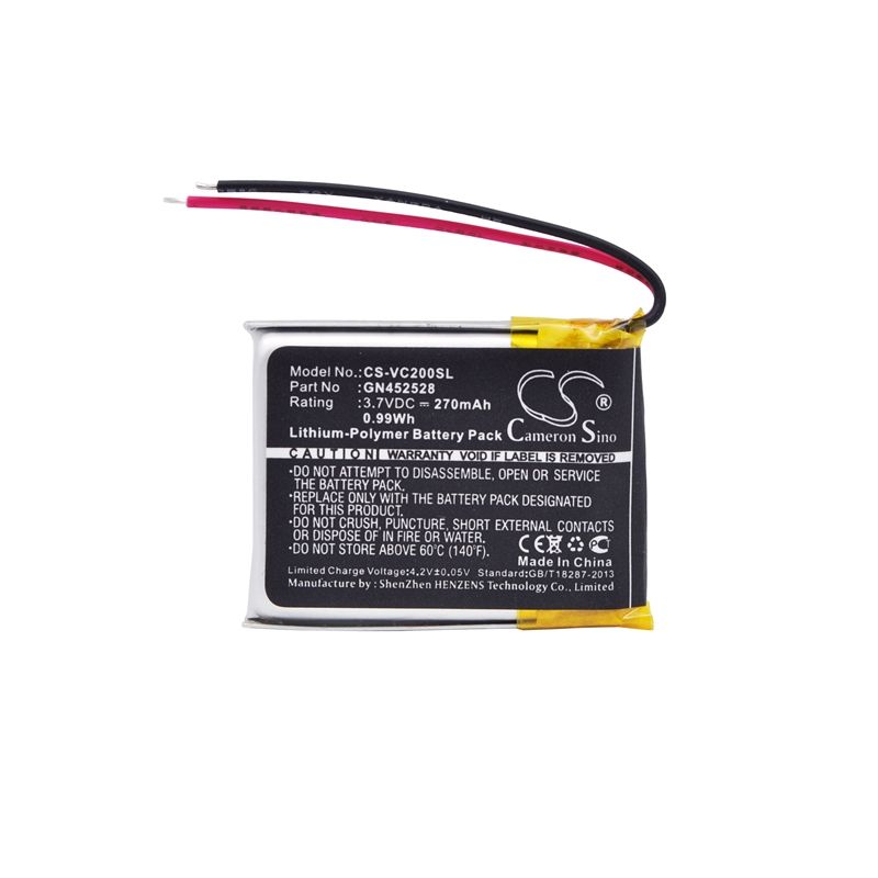 Li-polymer Battery Fits Voice Caddie, Vc200, Vc200 Voice 3.7v, 270mah GPS & Navigator Cameron Sino Technology Limited