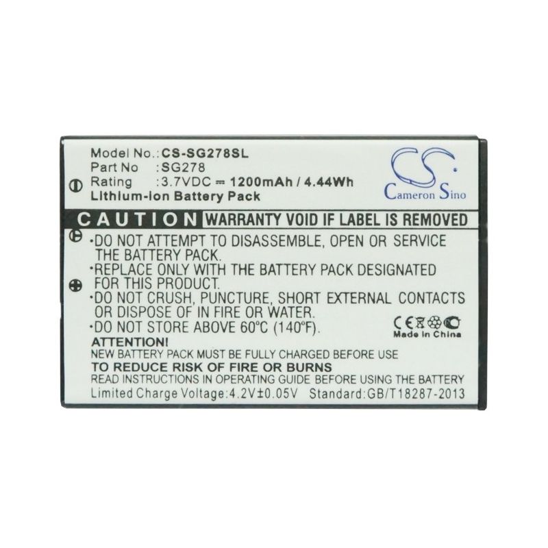 Li-ion Battery fits Zycast, Sg-278 3.7V, 1200mAh GPS & Navigator Cameron Sino Technology Limited