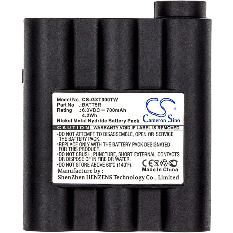 Ni-MH Battery fits Alan, G7, Midland, Gxt1000 6.0V, 700mAh Two-Way Radio Cameron Sino Technology Limited
