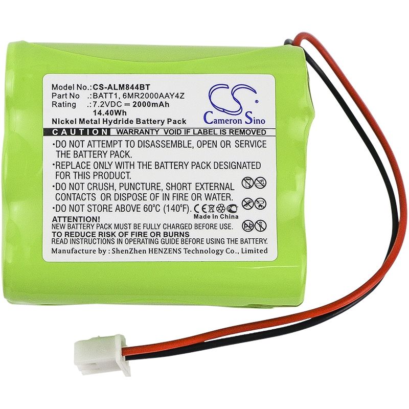 Ni-MH Battery fits 2gig, Go Control Panels, Linear, Pers-4200 7.2V, 2000mAh Alarm System Cameron Sino Technology Limited