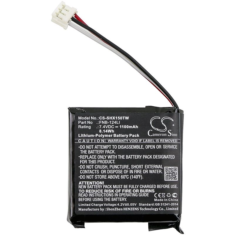 Li-polymer Battery Fits Horizon, Hx150, Standard Horizon, Hx150 7.4v, 1100mah Two-Way Radio Cameron Sino Technology Limited