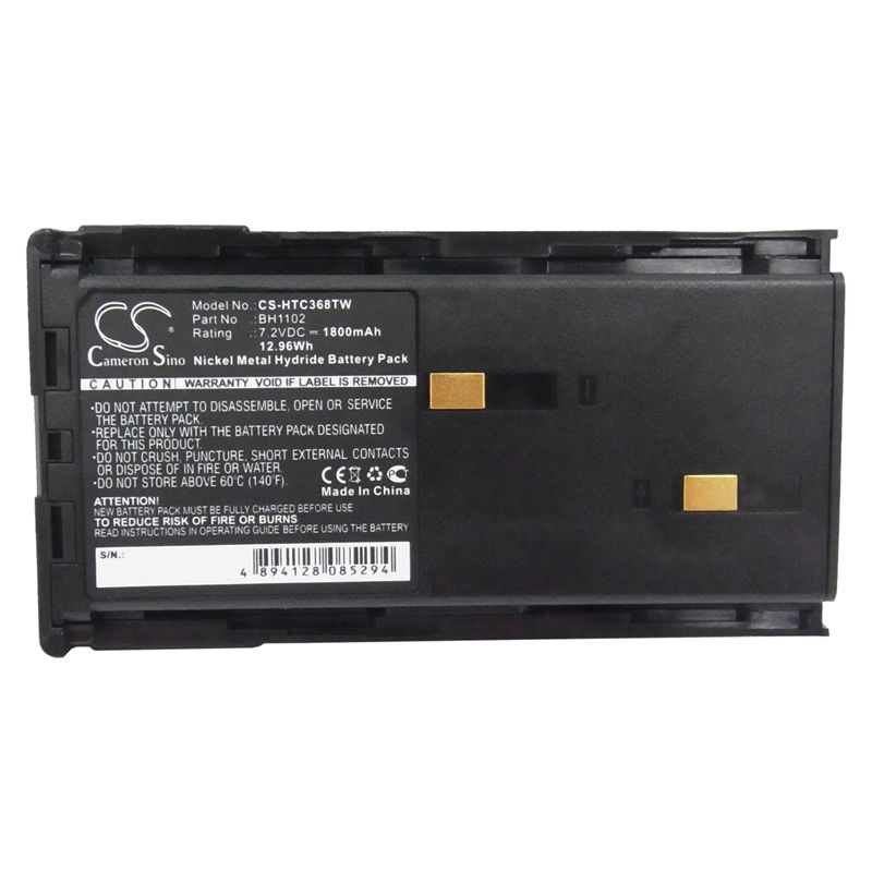 Ni-MH Battery fits Hyt, Tc-268s, Tc-368, Tc-368s 7.2V, 1800mAh Two-Way Radio Cameron Sino Technology Limited