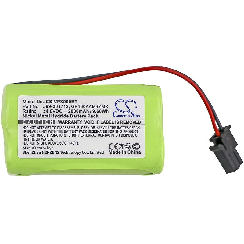 Ni-MH Battery fits Visonic, Powermaster 10, Powermax Express, 4.8V, 2000mAh Alarm System Cameron Sino Technology Limited