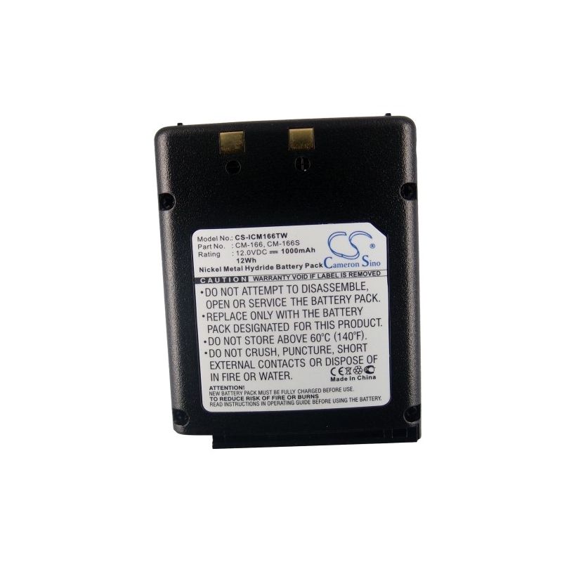 Ni-mh Battery Fits Icom, Ic-a22, Ic-a22e, Ic-a3 12.0v, 1000mah Two-Way Radio Cameron Sino Technology Limited