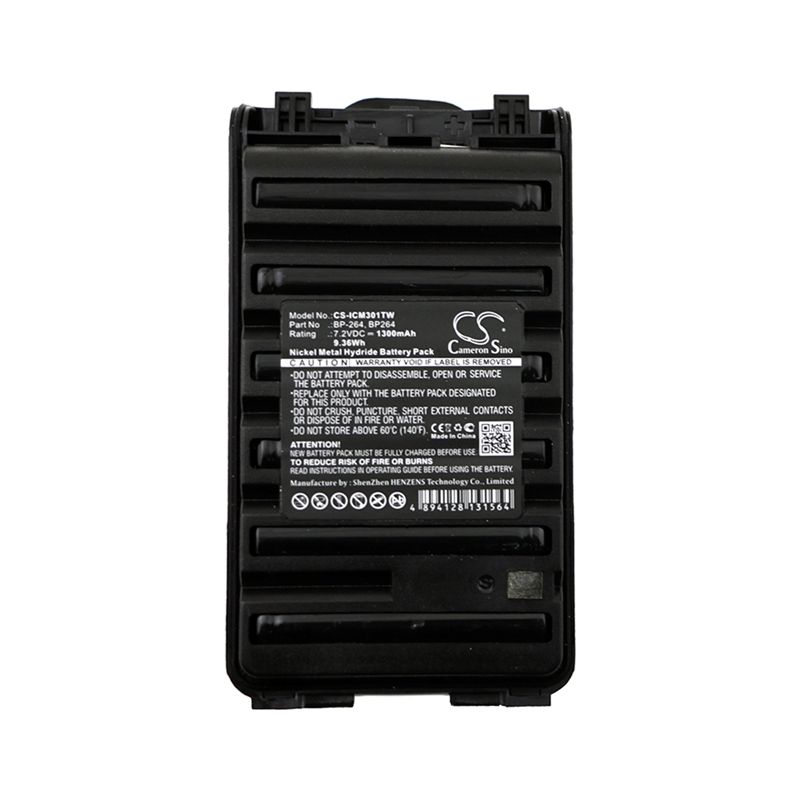 Ni-MH Battery fits Icom, Ic-f3001, Ic-f3002, Ic-f3003 7.2V, 1300mAh Two-Way Radio Cameron Sino Technology Limited
