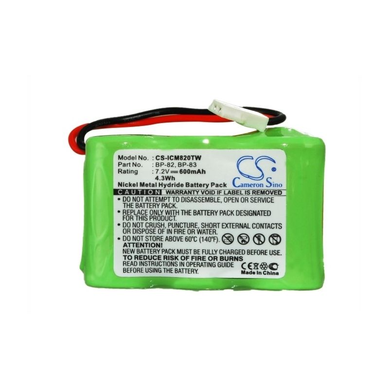 Ni-mh Battery Fits Icom, Ic-24at, Ic-24et, Ic-25ra 7.2v, 600mah Two-Way Radio Cameron Sino Technology Limited
