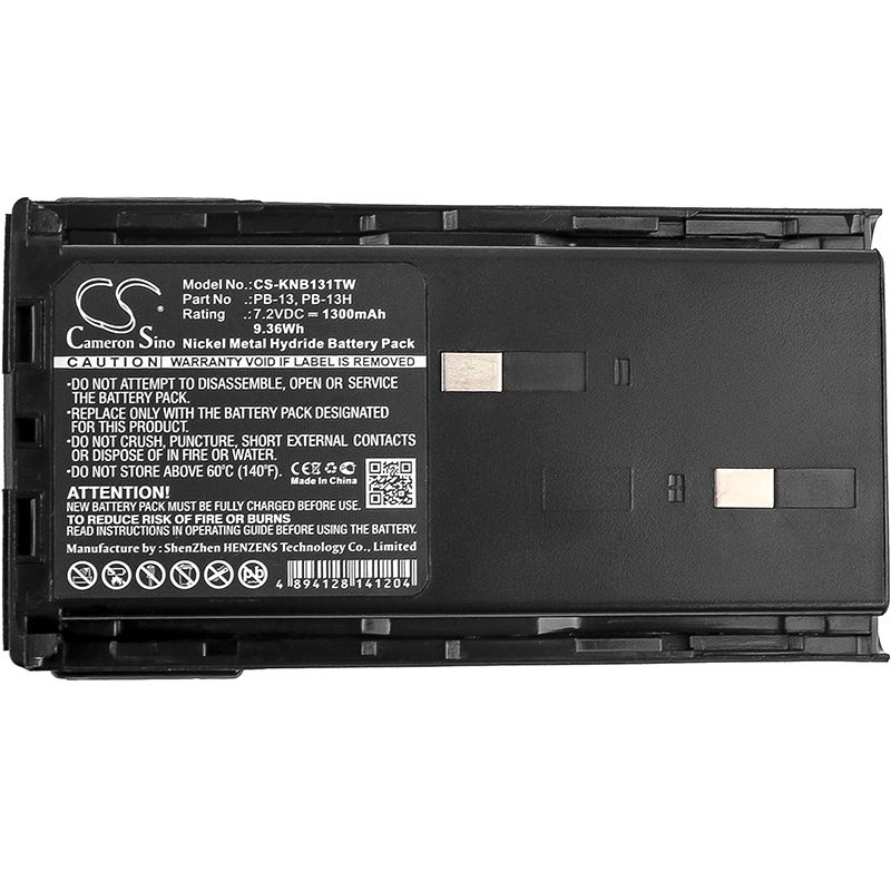 Ni-MH Battery fits Kenwood, Th-26at, Th-27, Th-27a 7.2V, 1300mAh Two-Way Radio Cameron Sino Technology Limited