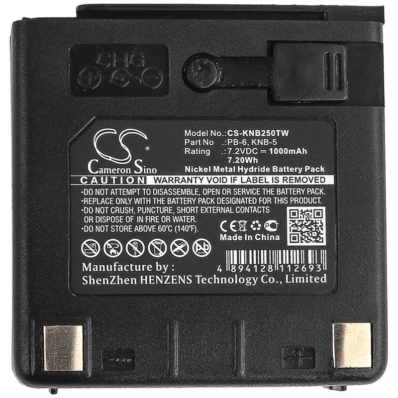 Ni-mh Battery Fits Kenwood, Th25at, Th26at, Th45at 7.2v, 1000mah Communications Cameron Sino Technology Limited
