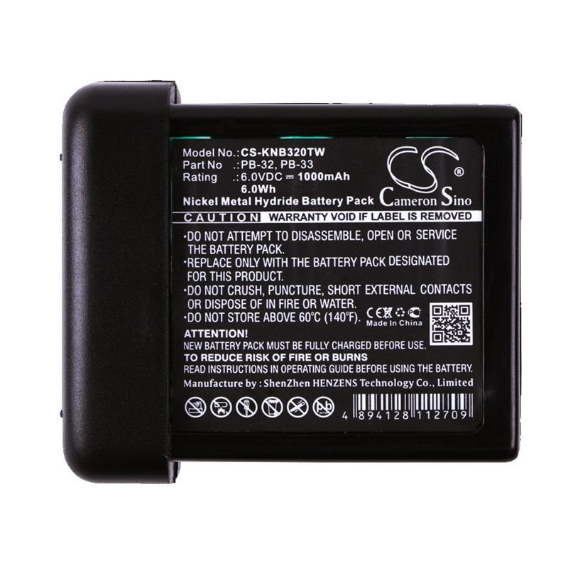 Ni-mh Battery Fits Kenwood, H-79a, Th-208, Th-20b 6.0v, 1000mah Two-Way Radio Cameron Sino Technology Limited