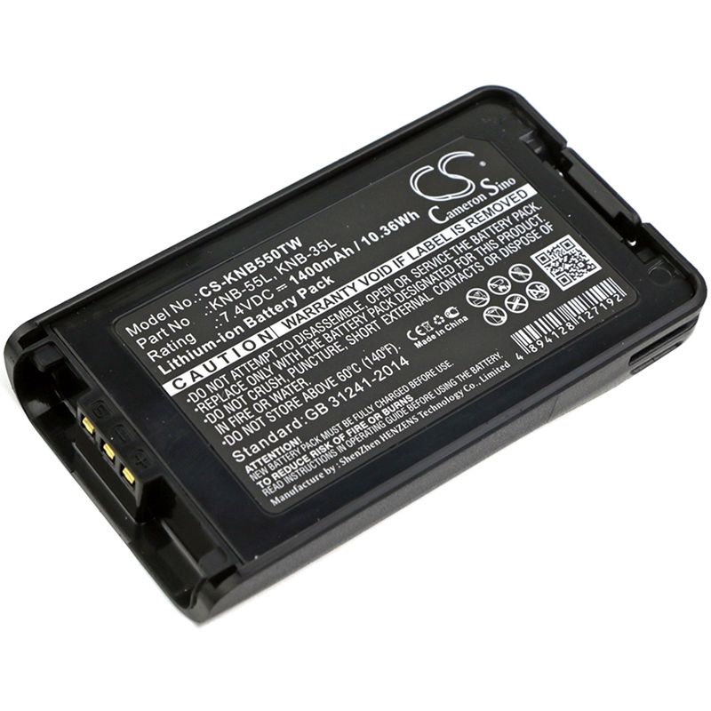 Li-ion Battery fits Kenwood, Nx-220, Nx-320, Nx-3220 7.4V, 1400mAh Two-Way Radio Cameron Sino Technology Limited