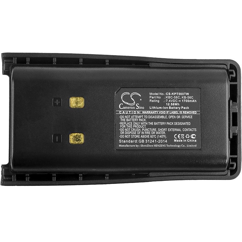 Li-ion Battery fits Kirisun, Fp-560, Pt-560 7.4V, 1700mAh Two-Way Radio Cameron Sino Technology Limited