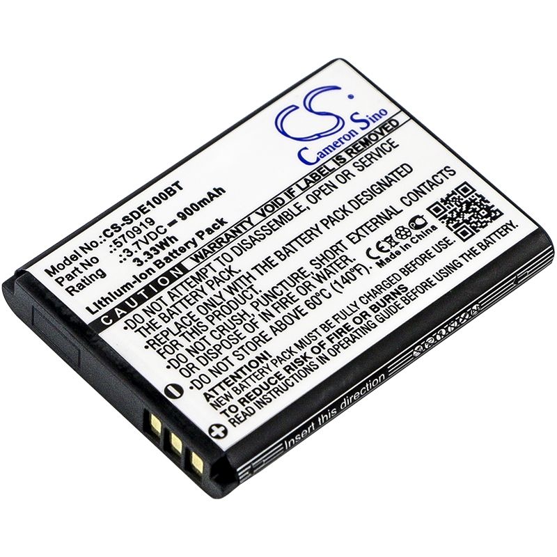 Li-ion Battery fits Sedea, Elegant 10, S5, 3.7V, 900mAh Alarm System Cameron Sino Technology Limited