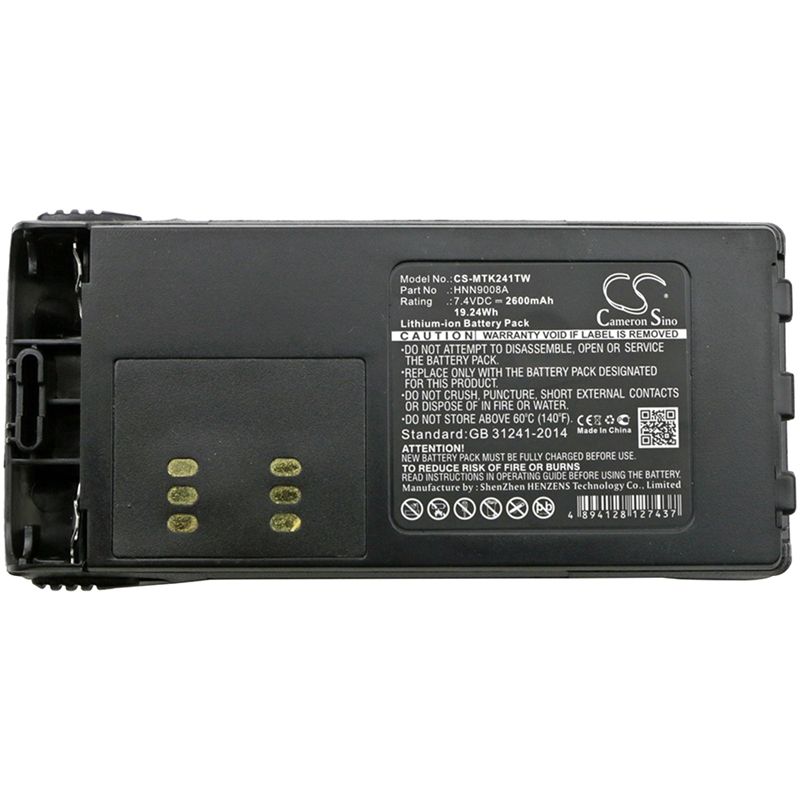 Li-ion Battery Fits Motorola, Gp1280, Gp140, Gp240 7.4v, 2600mah Two-Way Radio Cameron Sino Technology Limited