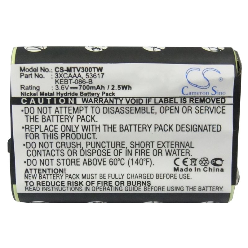 Ni-mh Battery Fits Motorola, Fv300, Fv500, Fv700 3.6v, 700mah Two-Way Radio Cameron Sino Technology Limited