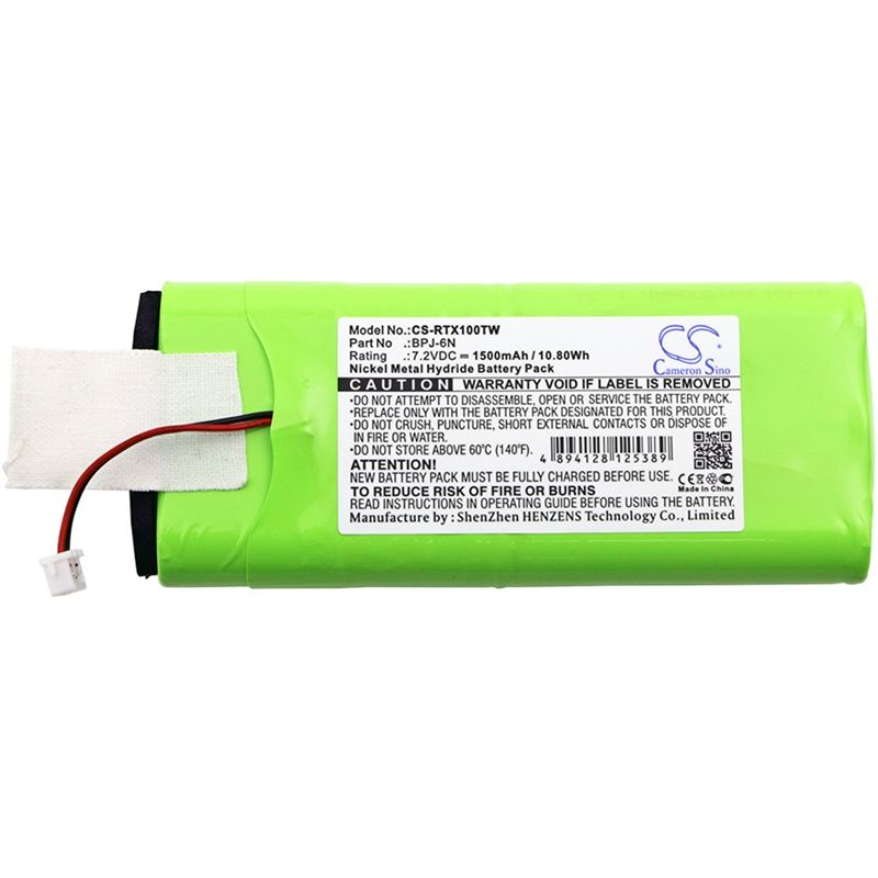 Ni-MH Battery fits Ritron, Jmx-100, Jmx-150, Jmx-450 7.2V, 1500mAh Two-Way Radio Cameron Sino Technology Limited
