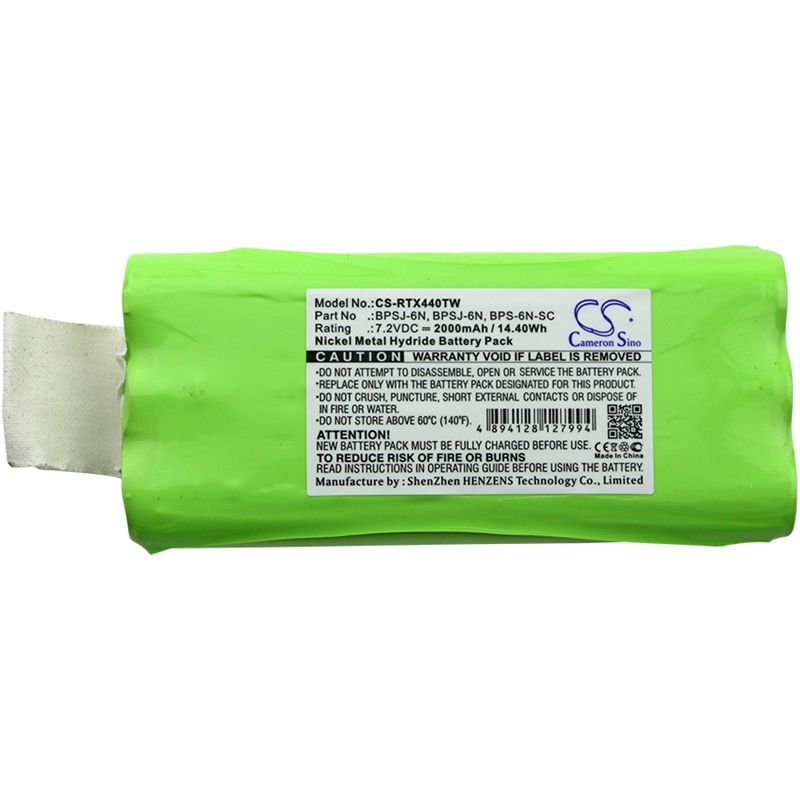 Ni-MH Battery fits Ritron, Jmx 441d, Jmx Ii, Jmx Iv 7.2V, 2000mAh Two-Way Radio Cameron Sino Technology Limited