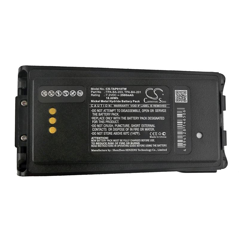 Ni-mh Battery Fits Tait, Tp9100, Tp9135, Tp9140 7.2v, 2500mah Two-Way Radio Cameron Sino Technology Limited