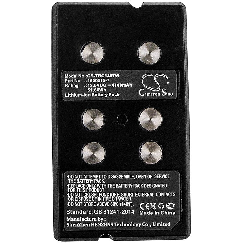 Li-ion Battery fits Thales, Rc-148 12.6V, 4100mAh Communications Cameron Sino Technology Limited (Suspended)