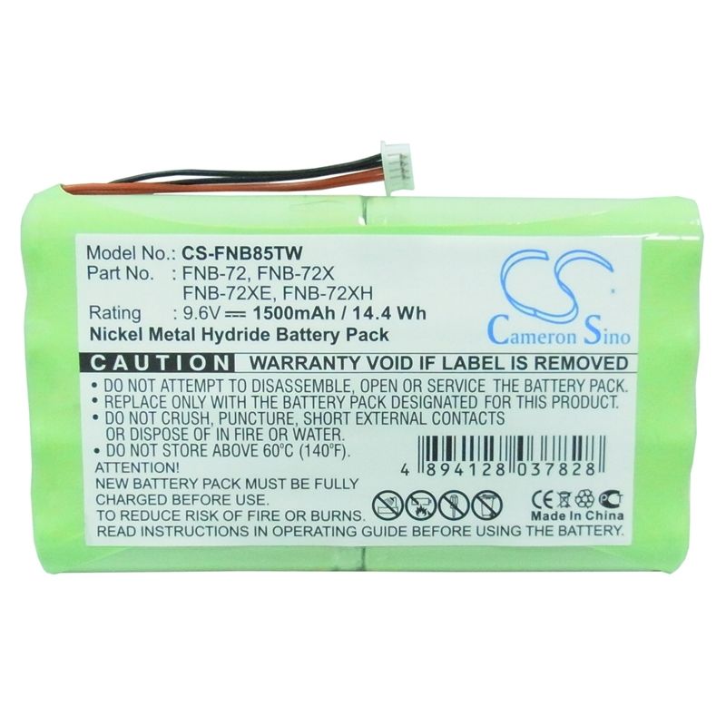Ni-MH Battery fits Vertex, Ft-817, Ft-817nd, Yaesu 9.6V, 1500mAh Two-Way Radio Cameron Sino Technology Limited