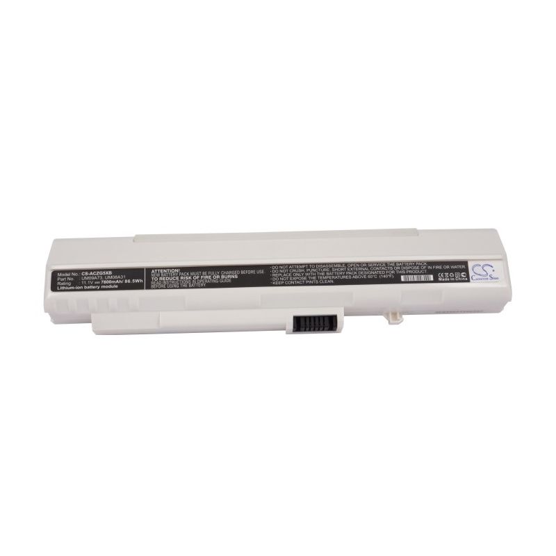 White 11.1V 7800mAh Acer, Aspire One, Aspire One 531h, Aspire One 531h-1440 Replacement Battery Notebook & Laptop Cameron Sino Technology Limited
