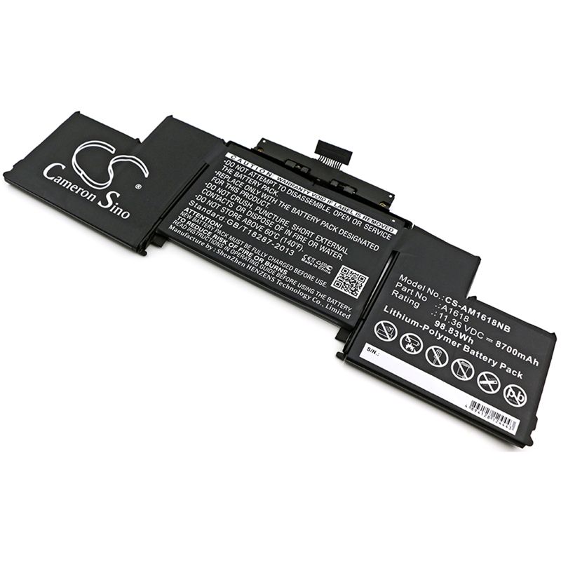 Li-polymer Battery Fits Apple, Macbook Pro 15" A1398 Retina 2015 11.36v, 8700mah Notebook & Laptop Cameron Sino Technology Limited