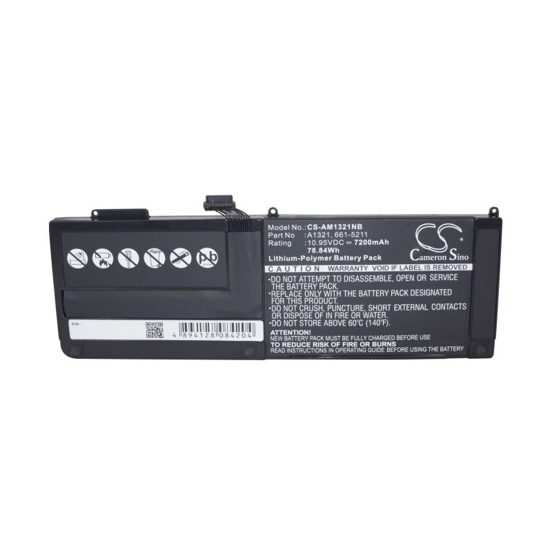 Li-polymer Battery Fits Apple, A1286, A1286 Macbookpro5.4 Mid 2009 10.95v, 7200mah Notebook & Laptop Cameron Sino Technology Limited