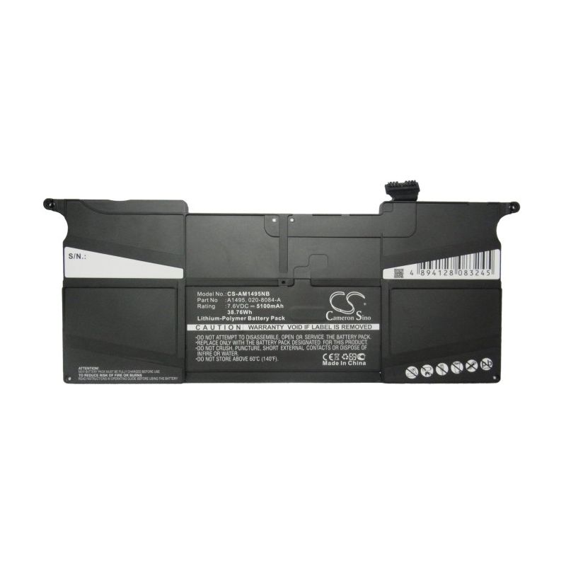 Li-polymer Battery Fits Apple, Macbook Air "core I5" 1.3 11" (mid-2013), Macbook Air "core I7" 1.7 11" (mid-2013) 7.6v, 5100mah Notebook & Laptop Cameron Sino Technology Limited