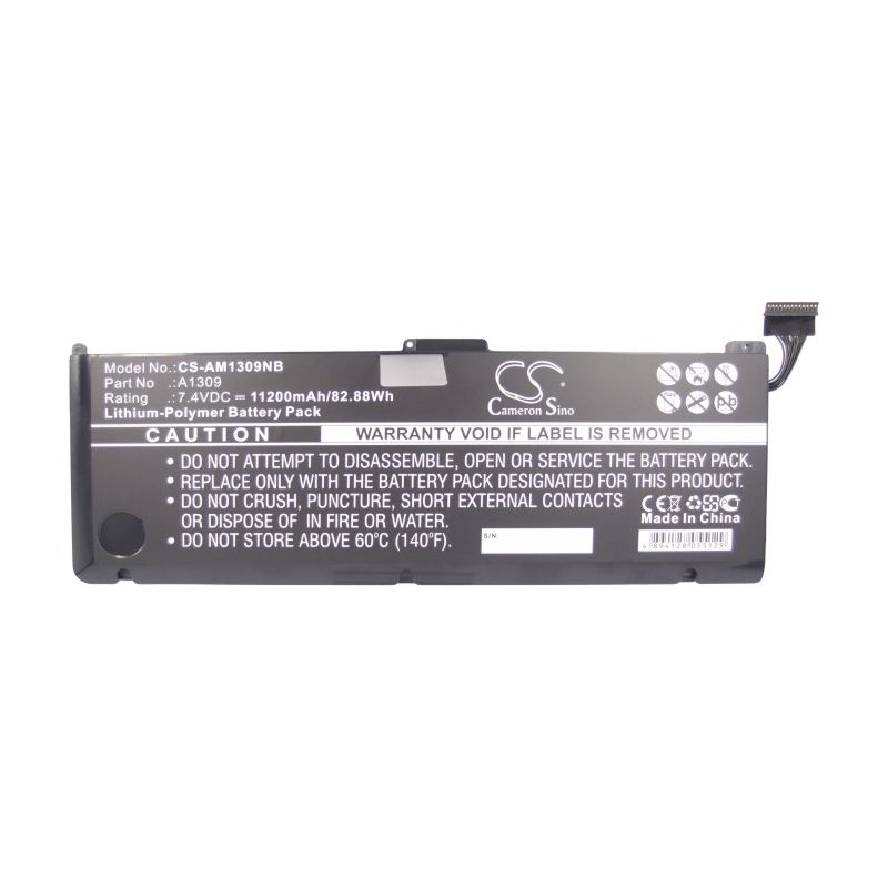 Li-polymer Battery Fits Apple, Macbook Pro 17" A1297 2009 Version, Macbook Pro 17" Mc226*/a, Macbook Pro 17" Mc226ch/a 7.4v, 112 Notebook & Laptop Cameron Sino Technology Limited