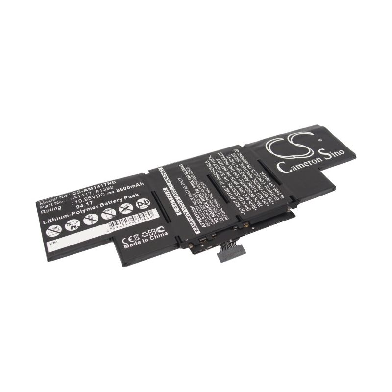 Li-polymer Battery Fits Apple, Macbook Pro Core I7 2.3 15" Retina, Macbook Pro Core I7 2.4 15" Retina 2013 10.95v, 8600mah Notebook & Laptop Cameron Sino Technology Limited