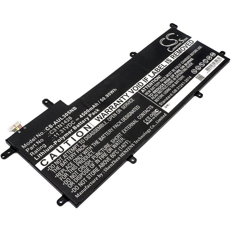 Li-Polymer Battery fits Asus, Zenbook Ux305la 11.31V, 4500mAh Notebook & Laptop Cameron Sino Technology Limited