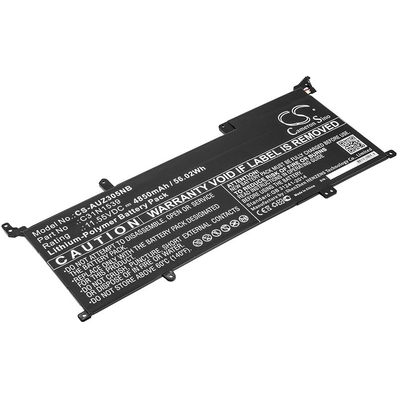 Li-Polymer Battery fits Asus, Ux305ua, Ux305uab, Zenbook Ux305ua 11.55V, 4850mAh Notebook & Laptop Cameron Sino Technology Limited