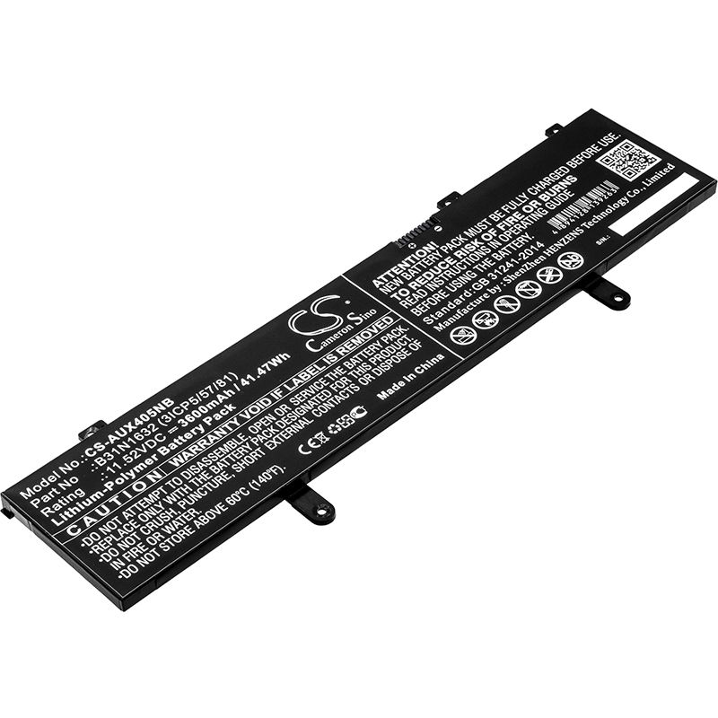Li-Polymer Battery fits Asus, Vivobook 14, X405, X405ua 11.52V, 3600mAh Notebook & Laptop Cameron Sino Technology Limited