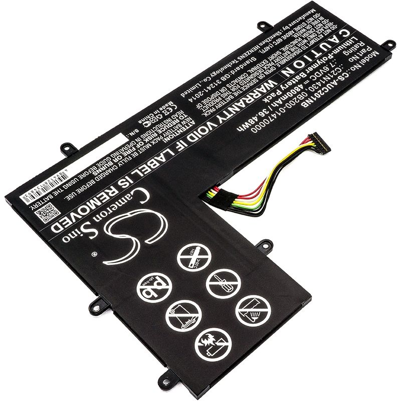 Li-Polymer Battery fits Asus, Chromebook C201, Chromebook C201p, Chromebook C201pa 7.6V, 4800mAh Notebook & Laptop Cameron Sino Technology Limited
