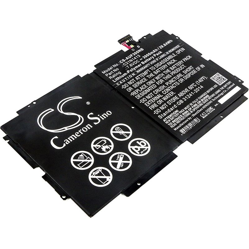 Li-Polymer Battery fits Asus, T300fa-dh12, T300fa-dh12t-ca, T300fa-fe001h 7.6V, 3900mAh Notebook & Laptop Cameron Sino Technology Limited