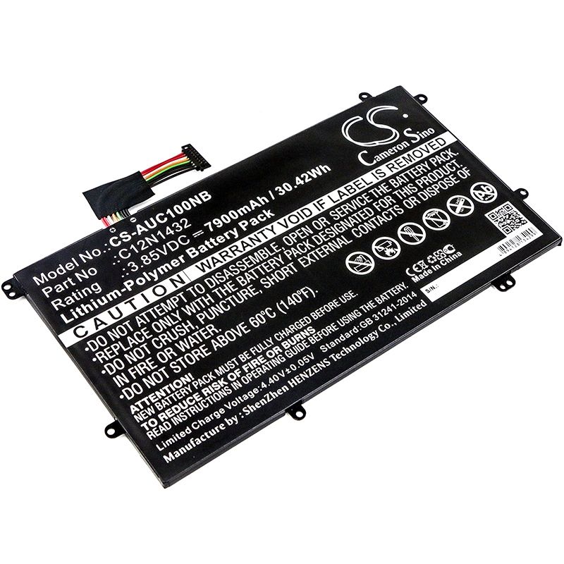 Li-polymer Battery Fits Asus, 90nl0971-m00290, C100pa, C100pa-db01 3.85v, 7900mah Notebook & Laptop Cameron Sino Technology Limited