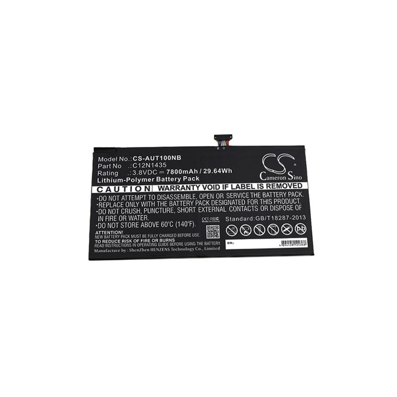 Li-polymer Battery Fits Asus, Transformer Book T100ha 3.8v, 7800mah Notebook & Laptop Cameron Sino Technology Limited