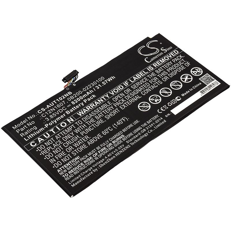 Li-polymer Battery Fits Asus, T102h, T102ha, Transformer Mini 3.85v, 8200mah Notebook & Laptop Cameron Sino Technology Limited