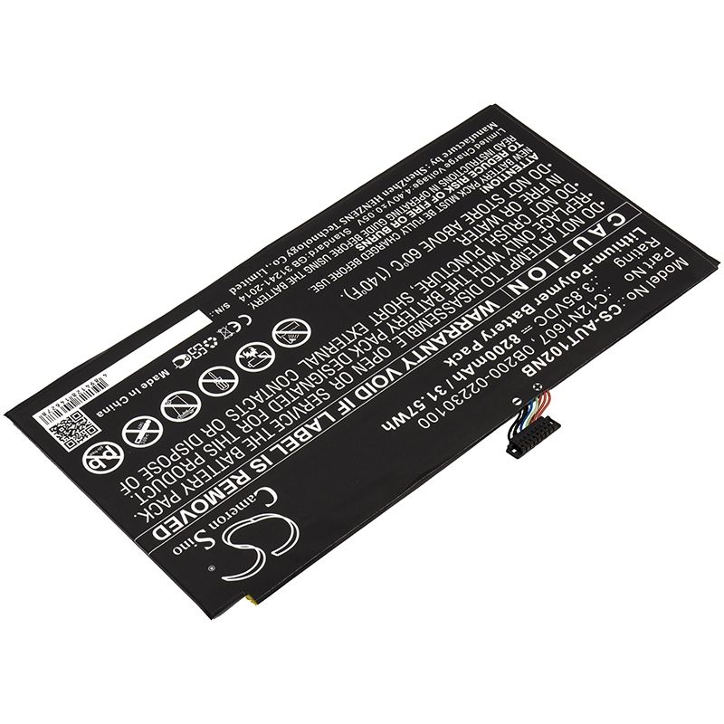 Li-polymer Battery Fits Asus, T102h, T102ha, Transformer Mini 3.85v, 8200mah Notebook & Laptop Cameron Sino Technology Limited