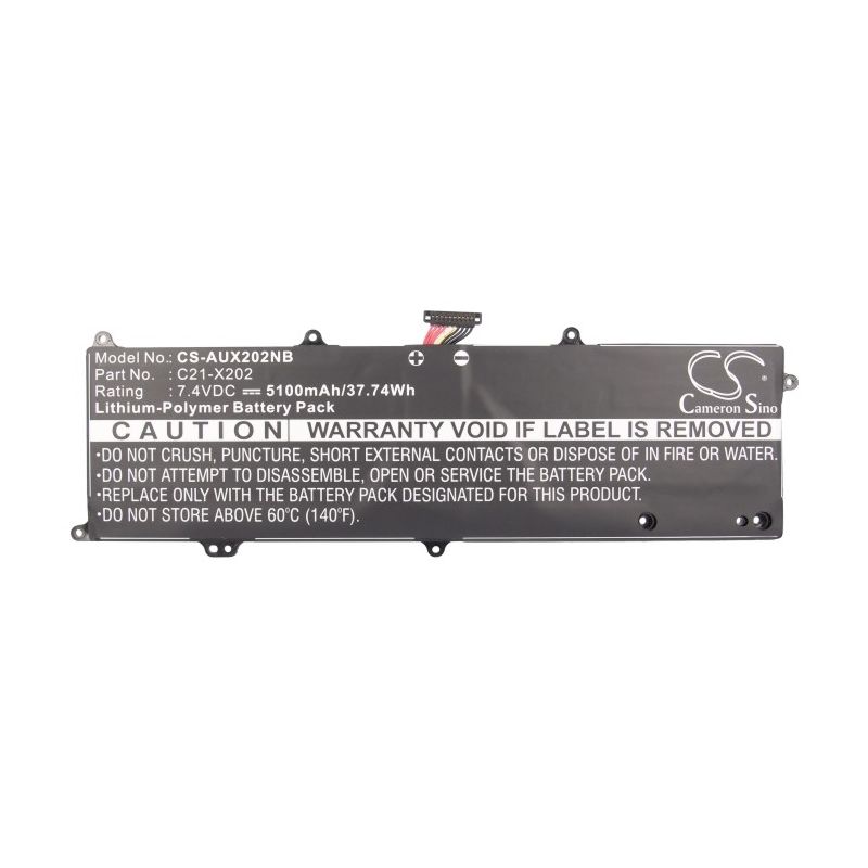 Li-Polymer Battery fits Asus, Eee Pc F201, Eee Pc F201e, Eee Pc F202 7.4V, 5100mAh Notebook & Laptop Cameron Sino Technology Limited