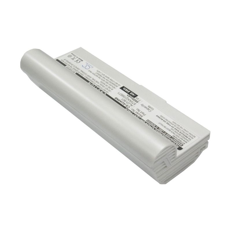 White 7.4V 6600mAh Asus, Eee Pc 1000, Eee Pc 1000h, Eee Pc 1000ha Replacement Battery Notebook & Laptop Cameron Sino Technology Limited