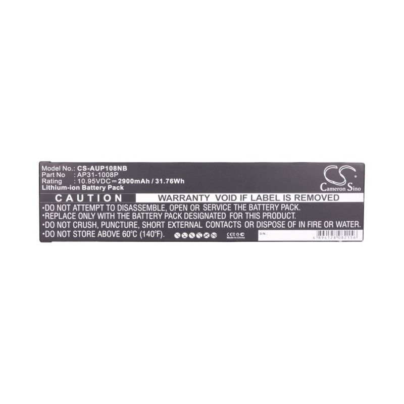 Li-Polymer Battery fits Asus, Eee Pc 1008, Eee Pc 1008kr, Eee Pc 1008p 10.95V, 2900mAh Notebook & Laptop Cameron Sino Technology Limited