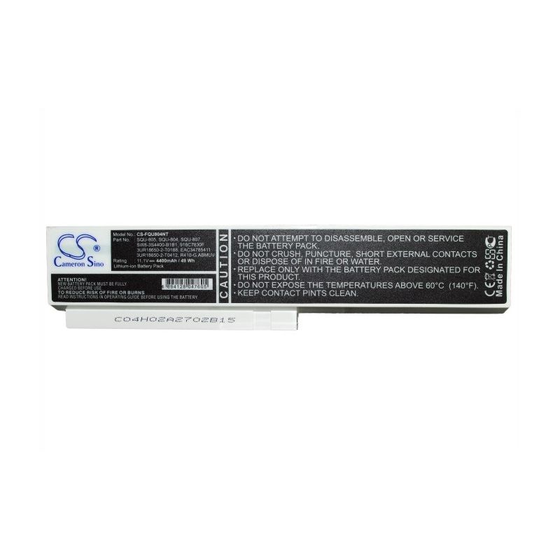 White 11.1V 4400mAh Casper, Tw8, Fujitsu, Sw8 Replacement Battery Notebook & Laptop Cameron Sino Technology Limited