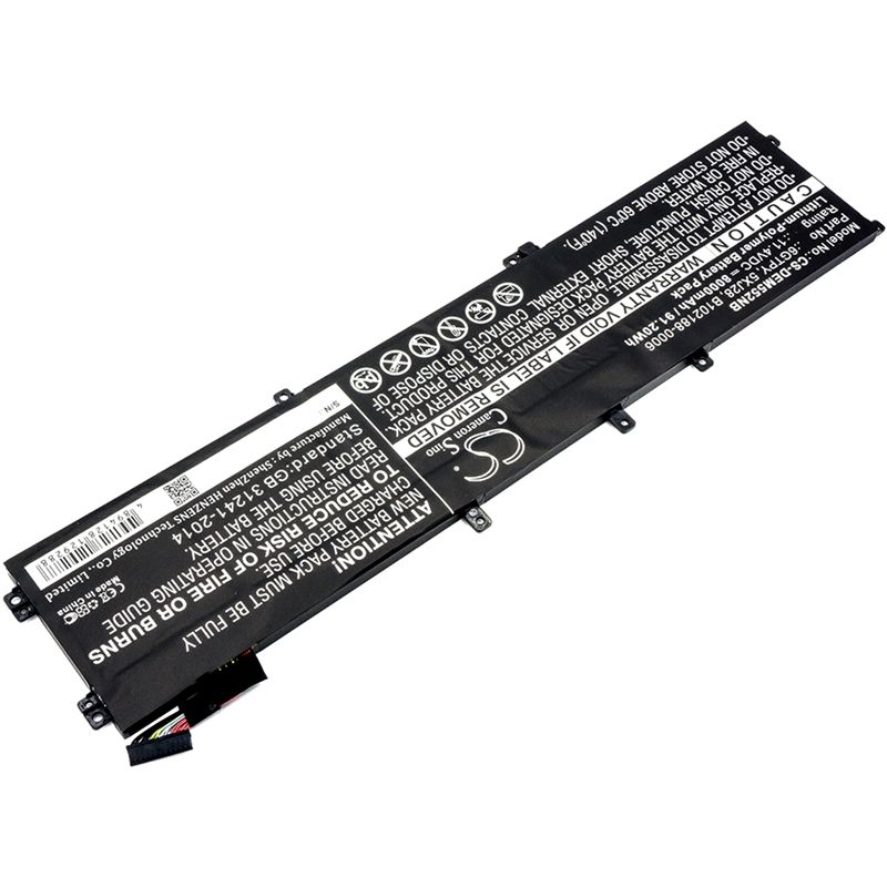 Li-polymer Battery Fits Dell, Precision M5520, Xps 15 9560, Xps 15 9560 I7-7700hq 11.4v, 8000mah Notebook & Laptop Cameron Sino Technology Limited