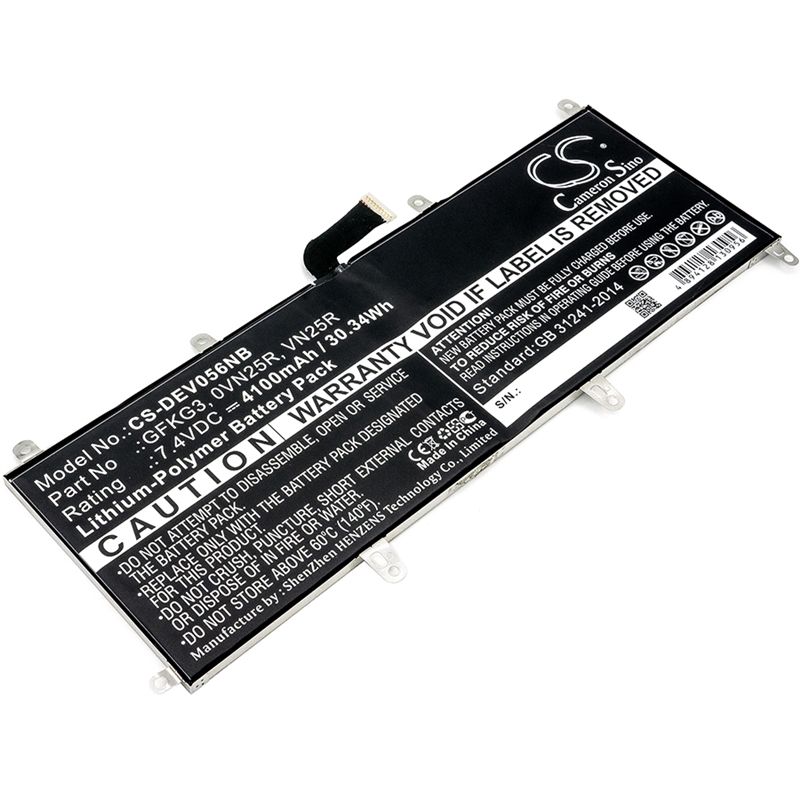 Li-Polymer Battery fits Dell, venue 10 Pro, venue 10 Pro 5056 7.4V, 4100mAh Computer Cameron Sino Technology Limited (Suspended)