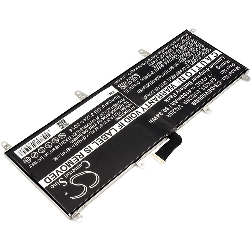 Li-Polymer Battery fits Dell, venue 10 Pro, venue 10 Pro 5056 7.4V, 4100mAh Computer Cameron Sino Technology Limited (Suspended)