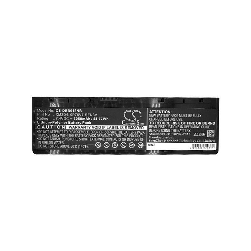 Li-Polymer Battery fits Dell, blanco 2013 7.4V, 6050mAh Notebook & Laptop Cameron Sino Technology Limited