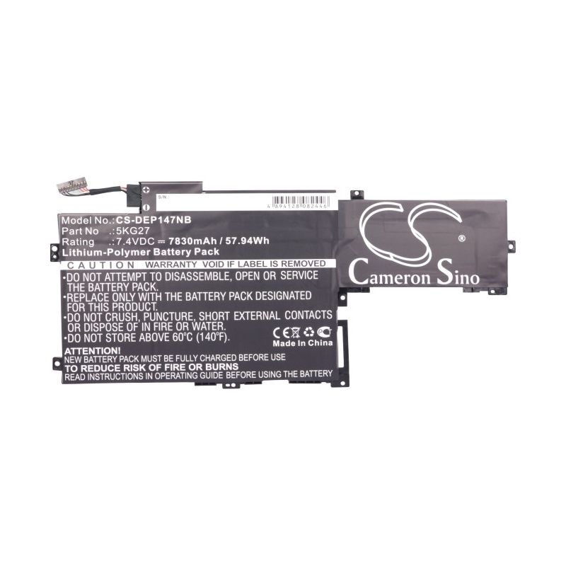 Li-Polymer Battery fits Dell, inspiron 14 7000, inspiron 14-7437 7.4V, 7830mAh Notebook & Laptop Cameron Sino Technology Limited