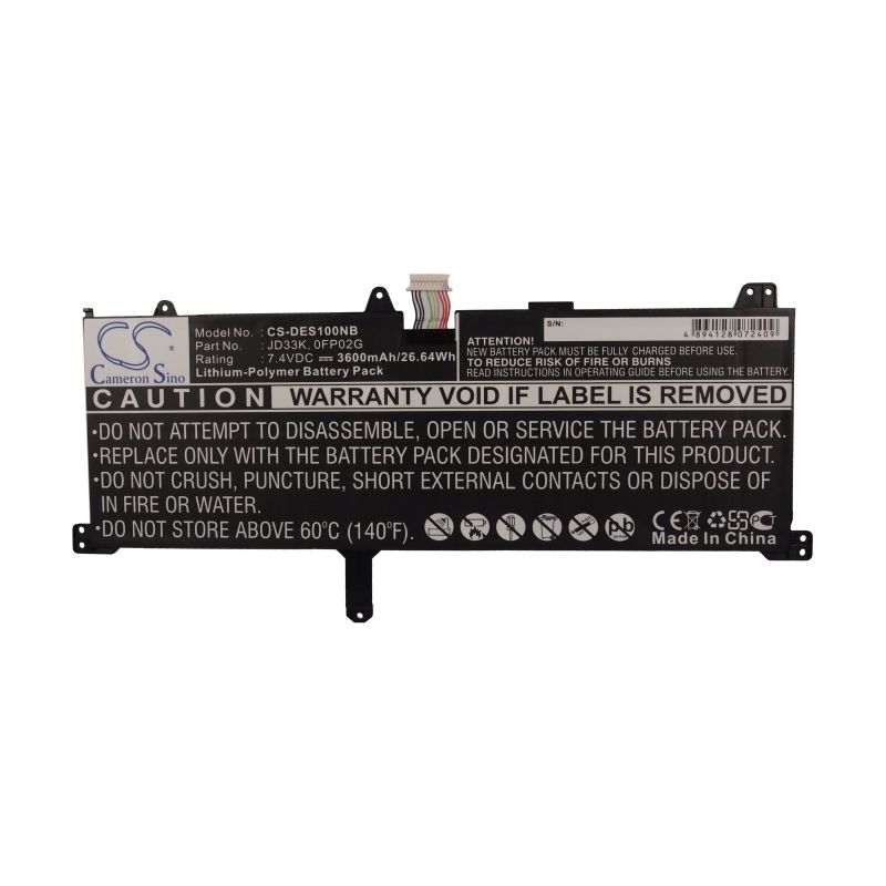 Li-Polymer Battery fits Dell, xps 10 7.4V, 3600mAh Notebook & Laptop Cameron Sino Technology Limited